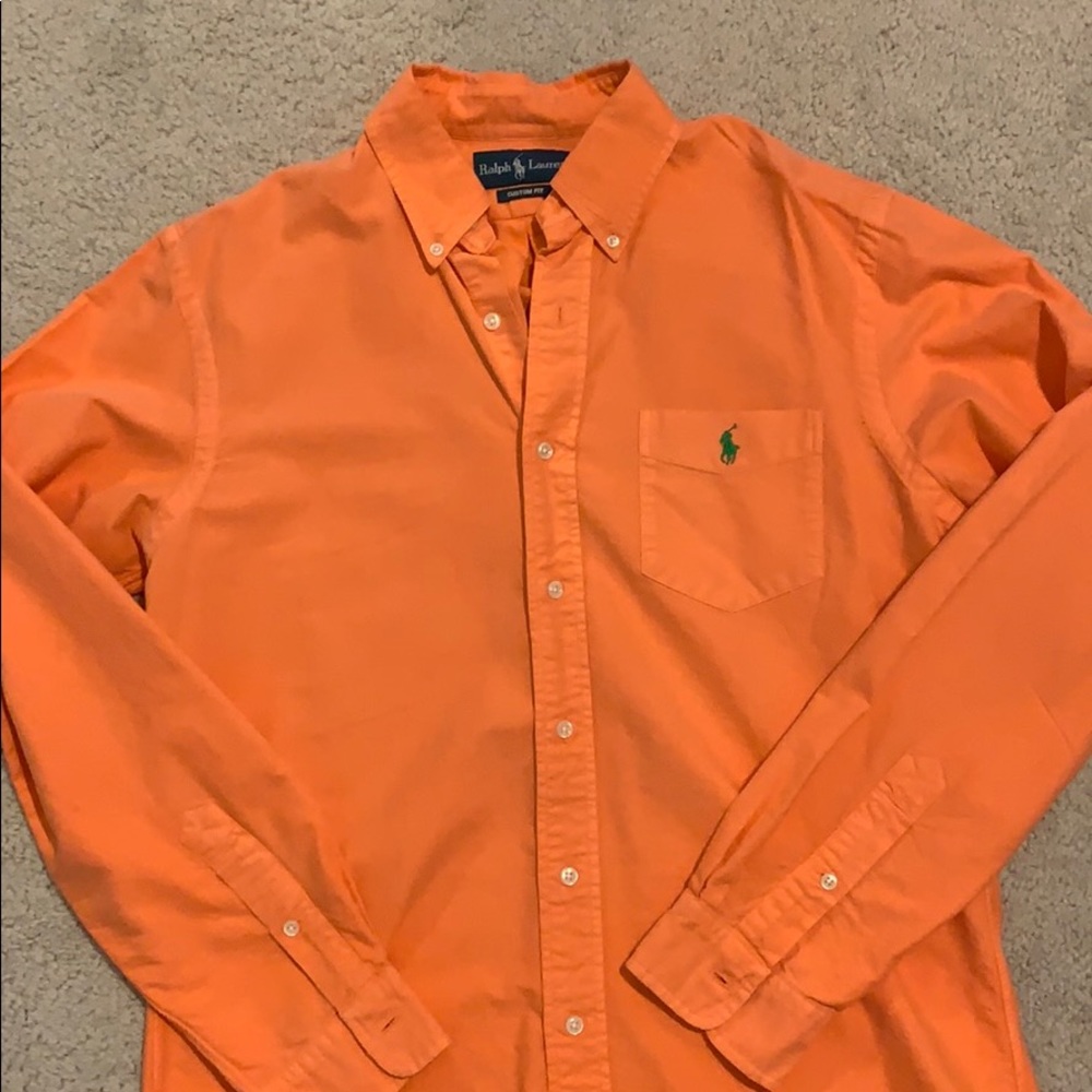 Ralph Lauren orange button down shirt